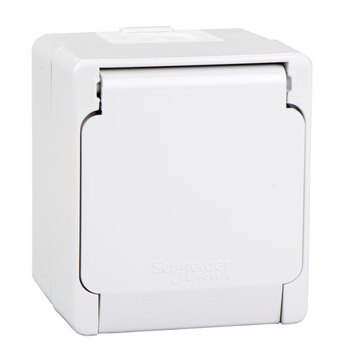 Earthed socket 1-gang with cover IP54 Mureva NML3100133 - Harvesso